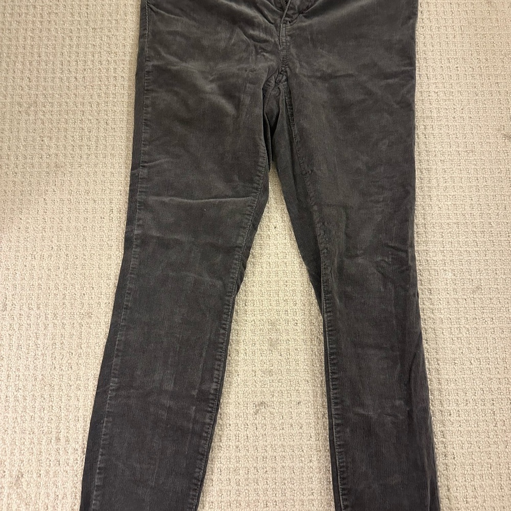 LOFT gray modern skinny corduroy pants